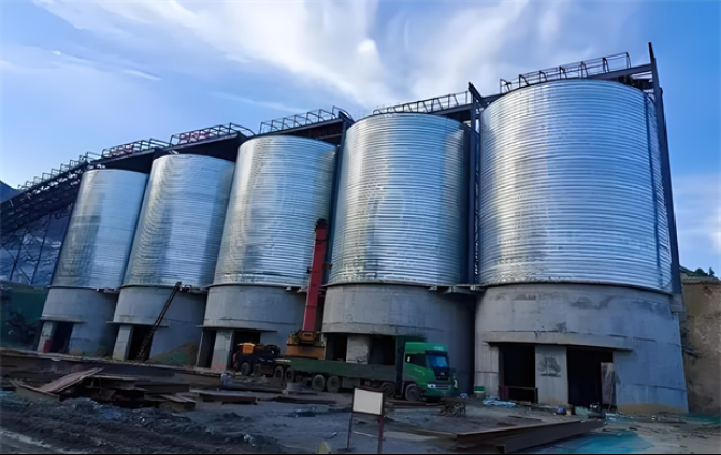合川螺旋卷板仓施工现场